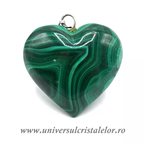 Pandantiv malachit inima