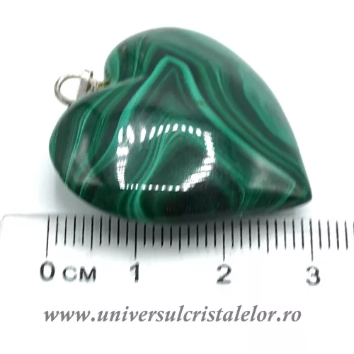 Pandantiv malachit inima