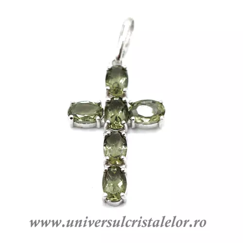 Pandantiv moldavit cruciulita