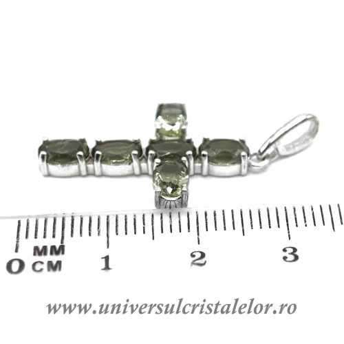 Pandantiv moldavit cruciulita