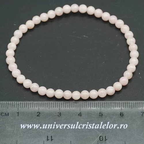 Bratara morganit rotund - 4 mm Bratara morganit rotund - 4 mm