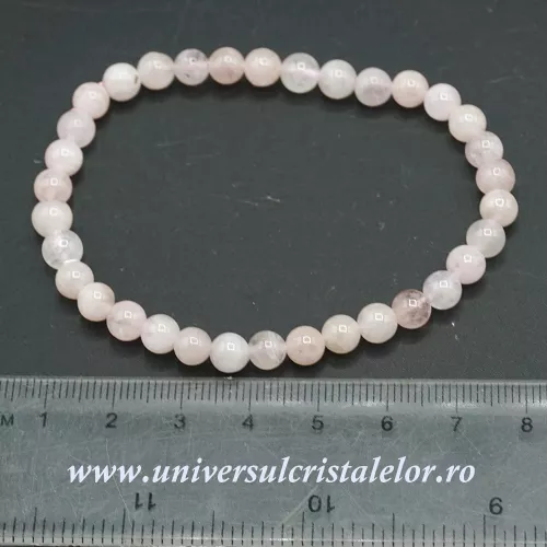 Bratara morganit rotund - 6.5 mm Bratara morganit rotund - 6.5 mm