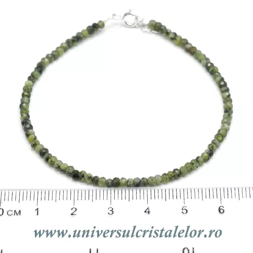 Bratara jad ( nefrit ) fatetat - 2,8mm Bratara jad ( nefrit ) fatetat - 2,8mm