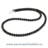 Colier obsidian auriu rotund fatetat - 4 mm