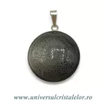 Pandantiv obsidian auriu floarea vietii Pandantiv obsidian auriu floarea vietii