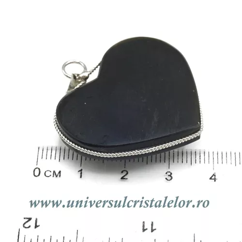 Pandantiv obsidian auriu inima Pandantiv obsidian auriu inima