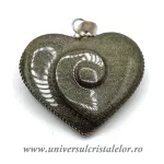 Pandantiv obsidian auriu inima