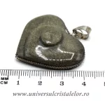 Pandantiv obsidian auriu inima