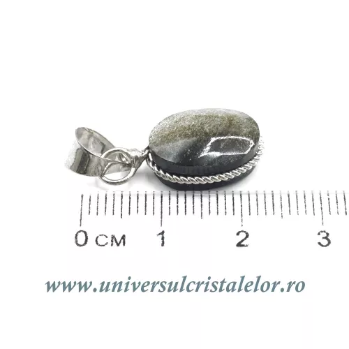 Pandantiv obsidian auriu