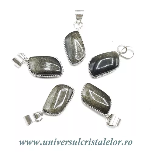 Pandantiv obsidian auriu