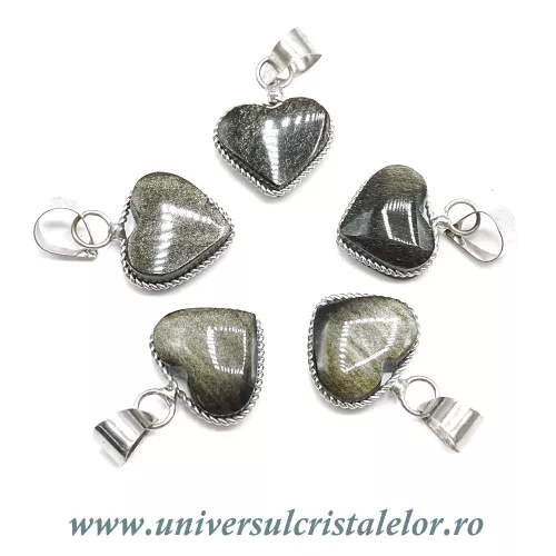 Pandantiv obsidian auriu