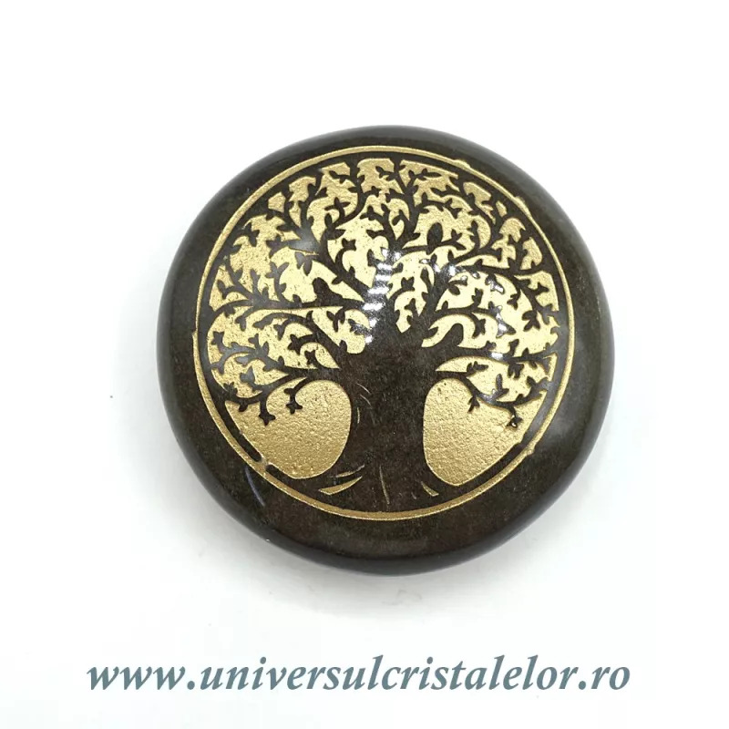 Obsidian auriu polisat pomul vietii Obsidian auriu polisat pomul vietii