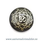 Obsidian auriu polisat simbol OM Obsidian auriu polisat simbol OM
