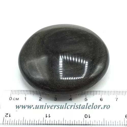 Obsidian auriu polisat simbol OM Obsidian auriu polisat simbol OM