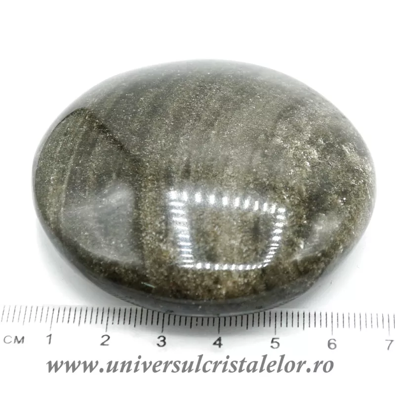 Obsidian auriu polisat simbol OM