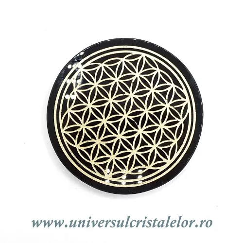 Obsidian auriu suport floarea vietii