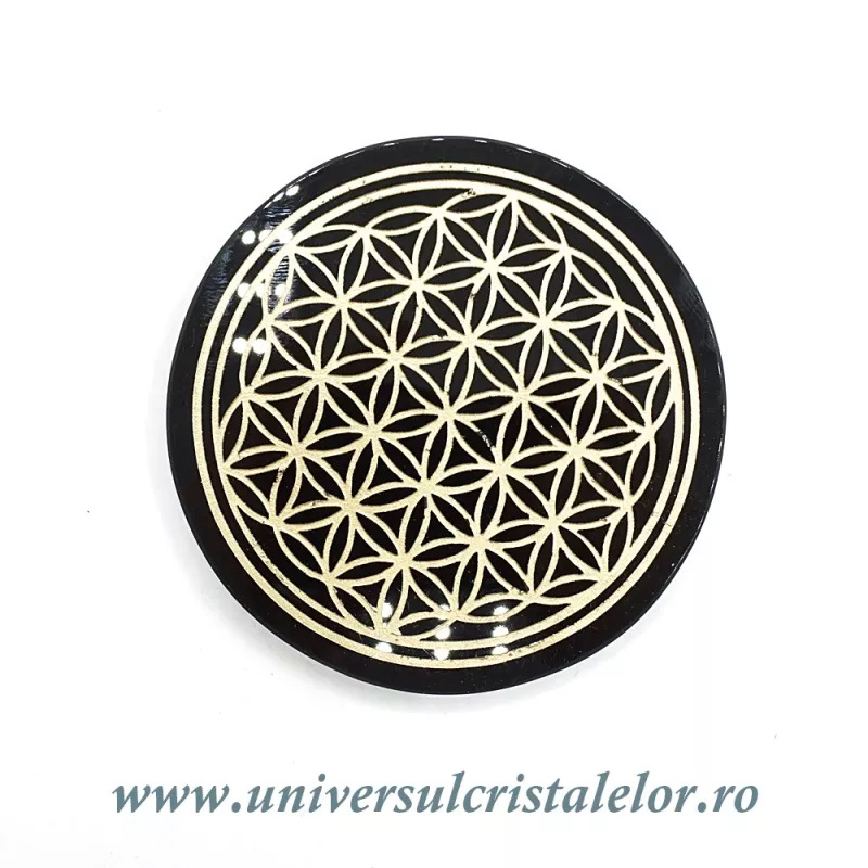 Obsidian auriu suport floarea vietii Obsidian auriu suport floarea vietii