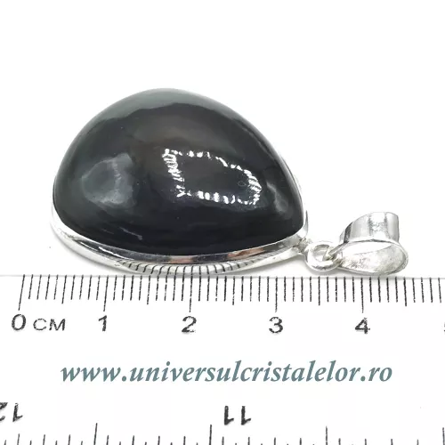 Pandantiv obsidian curcubeu Pandantiv obsidian curcubeu