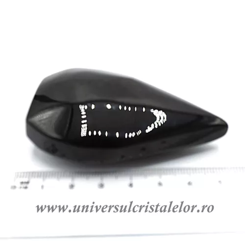 Obsidian curcubeu sculptura flacara m2