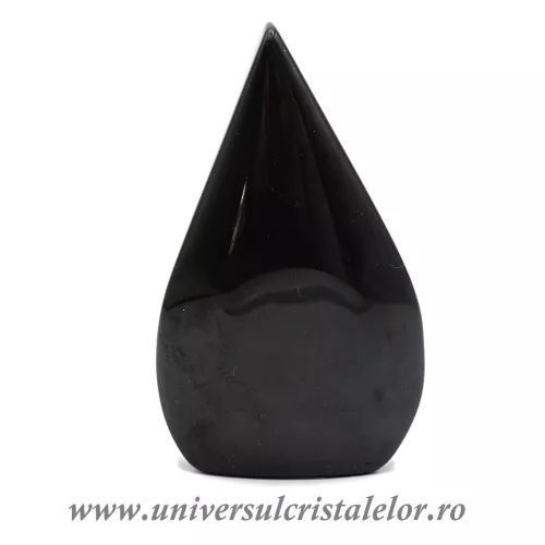 Obsidian curcubeu sculptura flacara m3