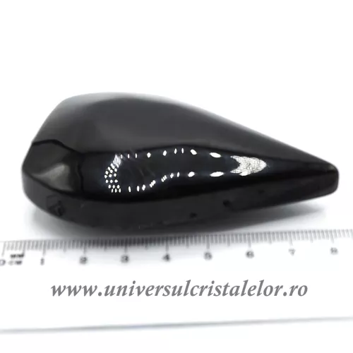 Obsidian curcubeu sculptura flacara m3