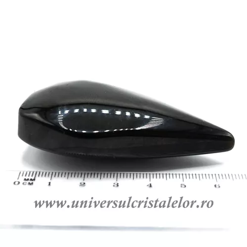 Obsidian curcubeu sculptura flacara m1