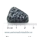 Obsidian fulg de nea piatra rulata Obsidian fulg de nea piatra rulata