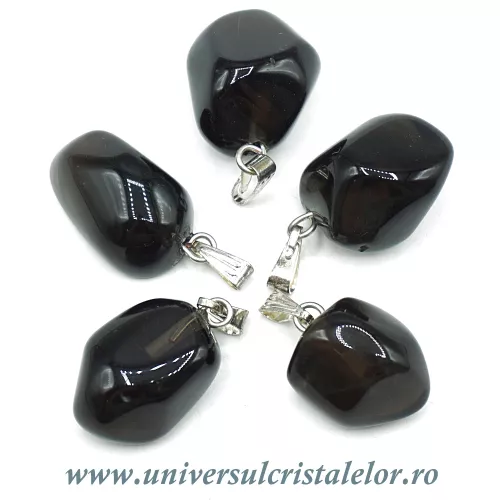 Pandantiv obsidian lacrima apasului