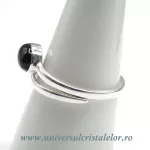 Inel obsidian negru oval reglabil m1 Inel obsidian negru oval reglabil m1