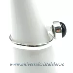 Inel obsidian negru rotund reglabil Inel obsidian negru rotund reglabil