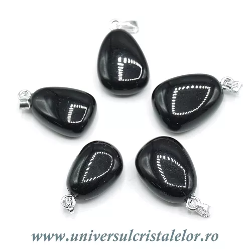 Pandantiv obsidian negru Pandantiv obsidian negru