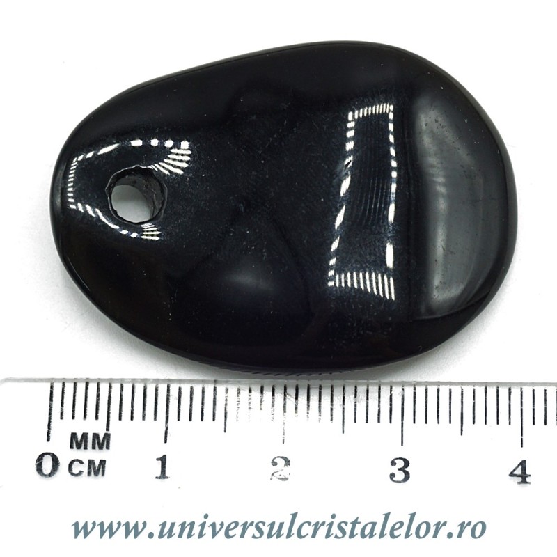 Pandantiv obsidian negru
