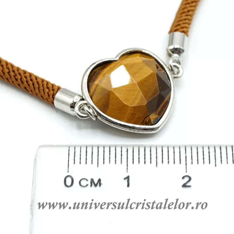 Bratara ochi de tigru inima reglabila