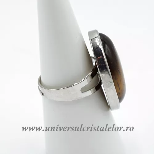 Inel ochi de tigru oval reglabil m5