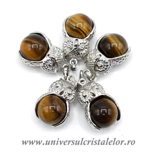 Pandantiv ochi de tigru sfera m2