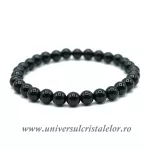 Bratara onix negru rotund - 6 mm