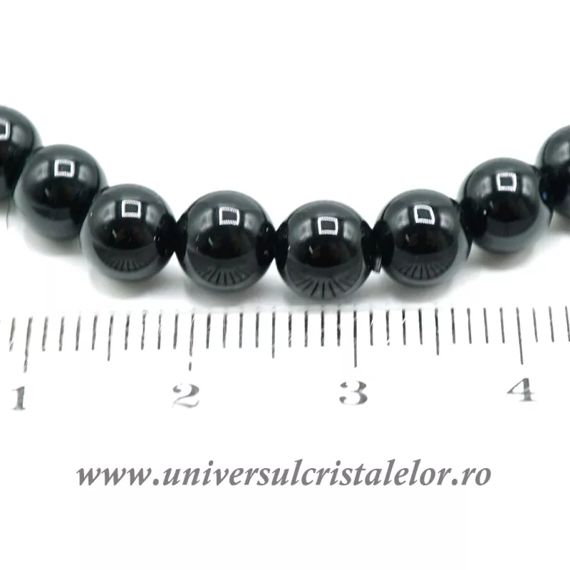 Bratara onix negru rotund - 6 mm