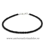 Bratara onix negru rotund fatetat - 3.4 mm