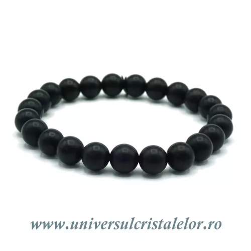 Bratara onix negru rotund - 8 mm Bratara onix negru rotund - 8 mm