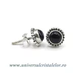 Cercei onix cabochon rotund Cercei onix cabochon rotund