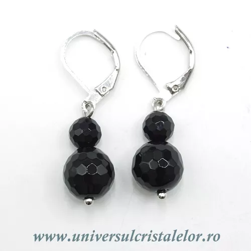 Cercei onix rotund fatetat-10mm m03 Cercei onix rotund fatetat-10mm m03