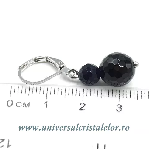 Cercei onix rotund fatetat-10mm m03 Cercei onix rotund fatetat-10mm m03