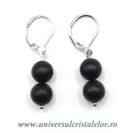 Cercei onix negru rotund - 8 mm Cercei onix negru rotund - 8 mm