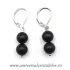 Cercei onix negru rotund - 8 mm 