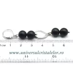 Cercei onix negru rotund - 8 mm Cercei onix negru rotund - 8 mm