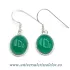 Cercei onix verde oval