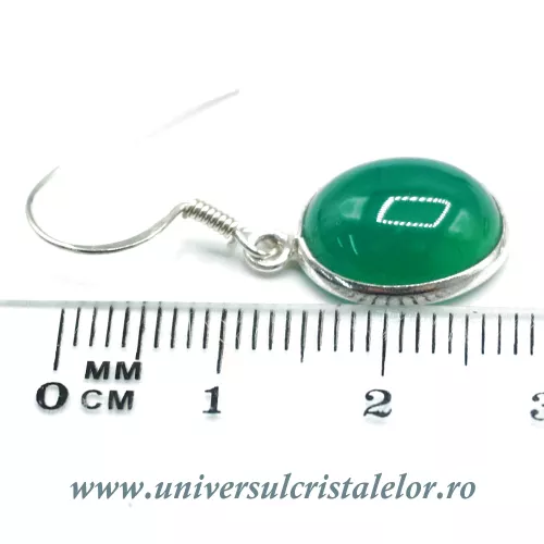 Cercei onix verde oval Cercei onix verde oval