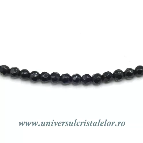 Colier onix negru rotund fatetat - 2,3 mm Colier onix negru rotund fatetat - 2,3 mm