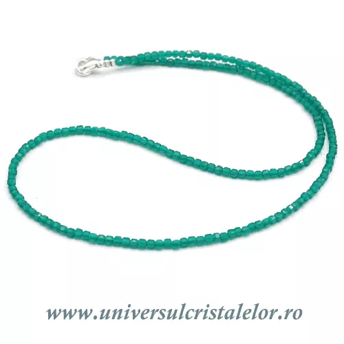 Colier onix verde cub fatetat - 2,5mm Colier onix verde cub fatetat - 2,5mm