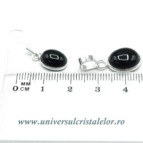 Set onix negru oval Set onix negru oval